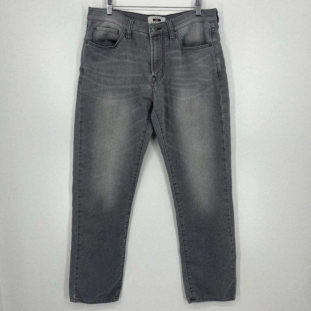 Joseph Abboud Mens Slim Fit Grey Denim Jeans 34x32 Stretch Casual Pants